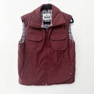 Woolrich Multifunctional Maroon Outdoor Vest Men's Size M